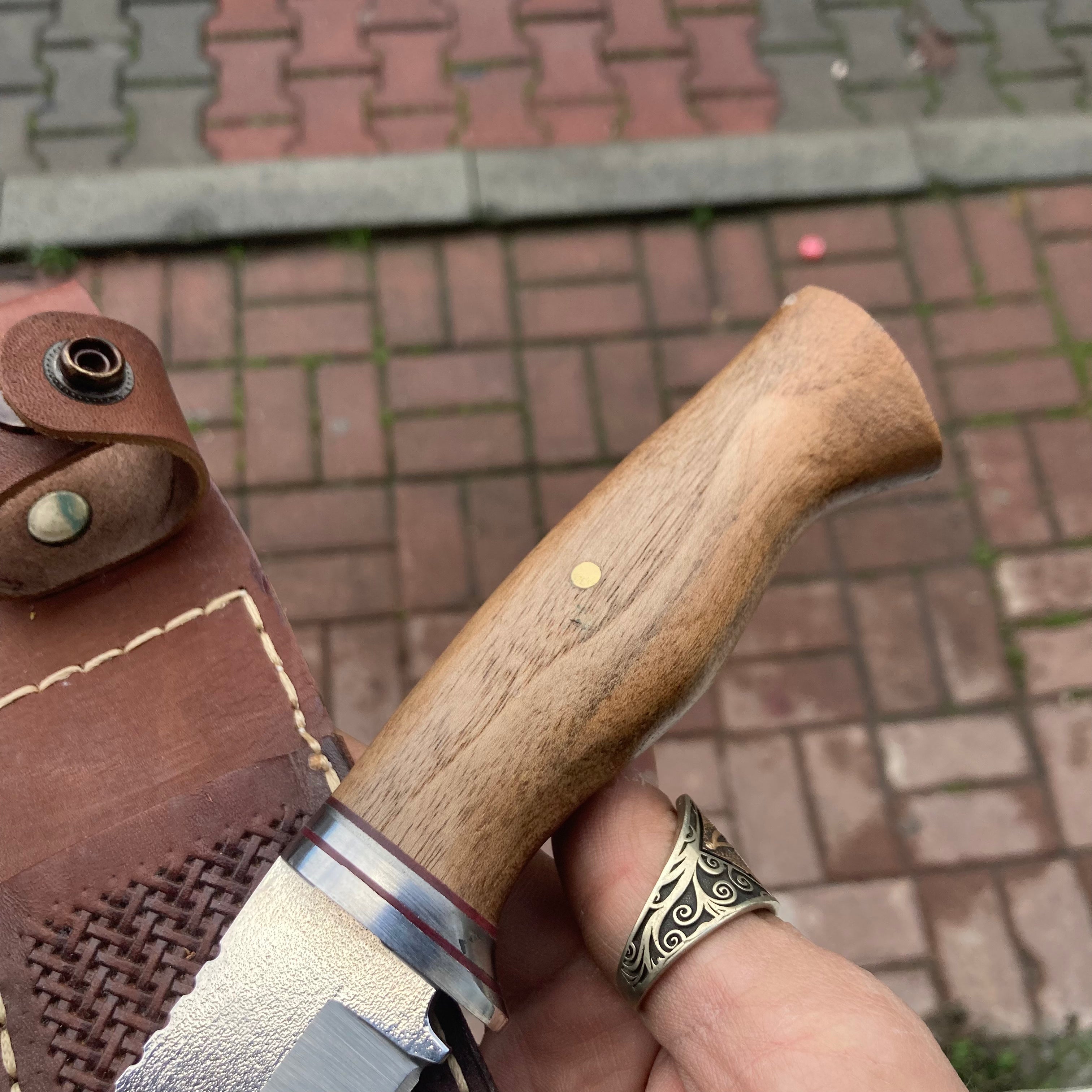 10 Inch Cleaver Blade Hunting Knife With Sheath