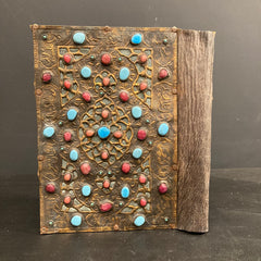 Quran Cover With Turquoise and Coral Stone