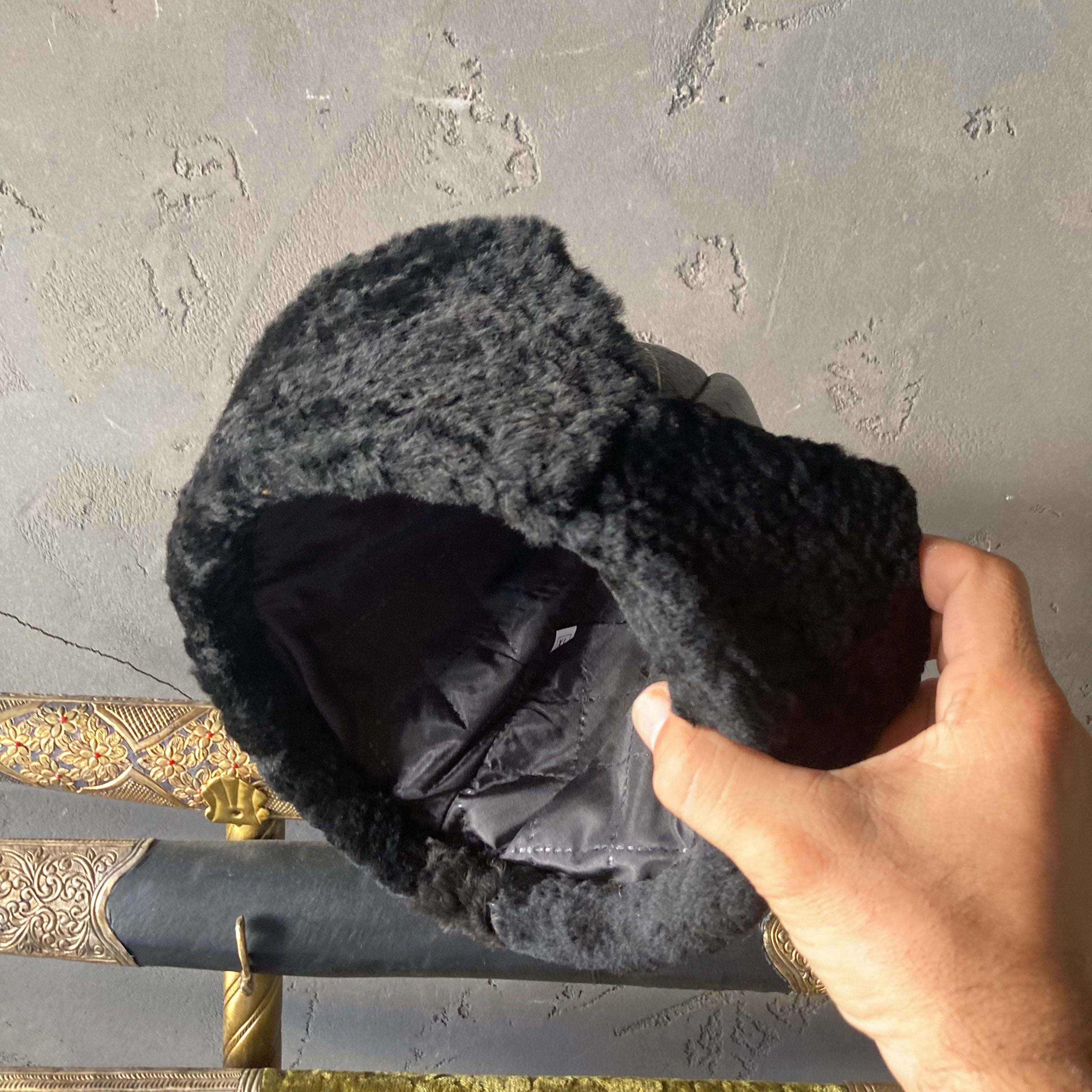 Leather Ottoman Fur Bork Hat