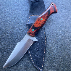 Handmade Hunting Bush Knife Paduk Handle 10 Inches