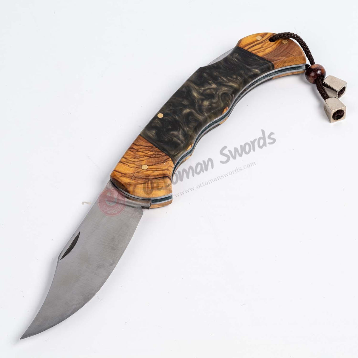 Green Epoxy Handle LockBack Pocket Knife 4 İnches Blade (1)