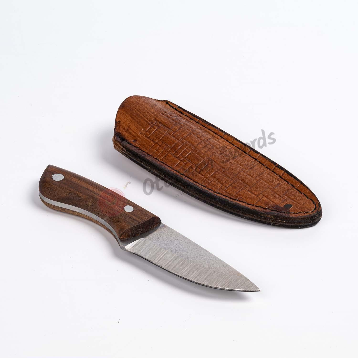 Handcrafted Mini Camping Knife 6.6 Wood Handle (1)