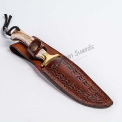 Handmade Deer Horn Handle Camping Knife 8 İnches (1)