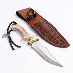 Handmade Deer Horn Handle Camping Knife 8 İnches (2)