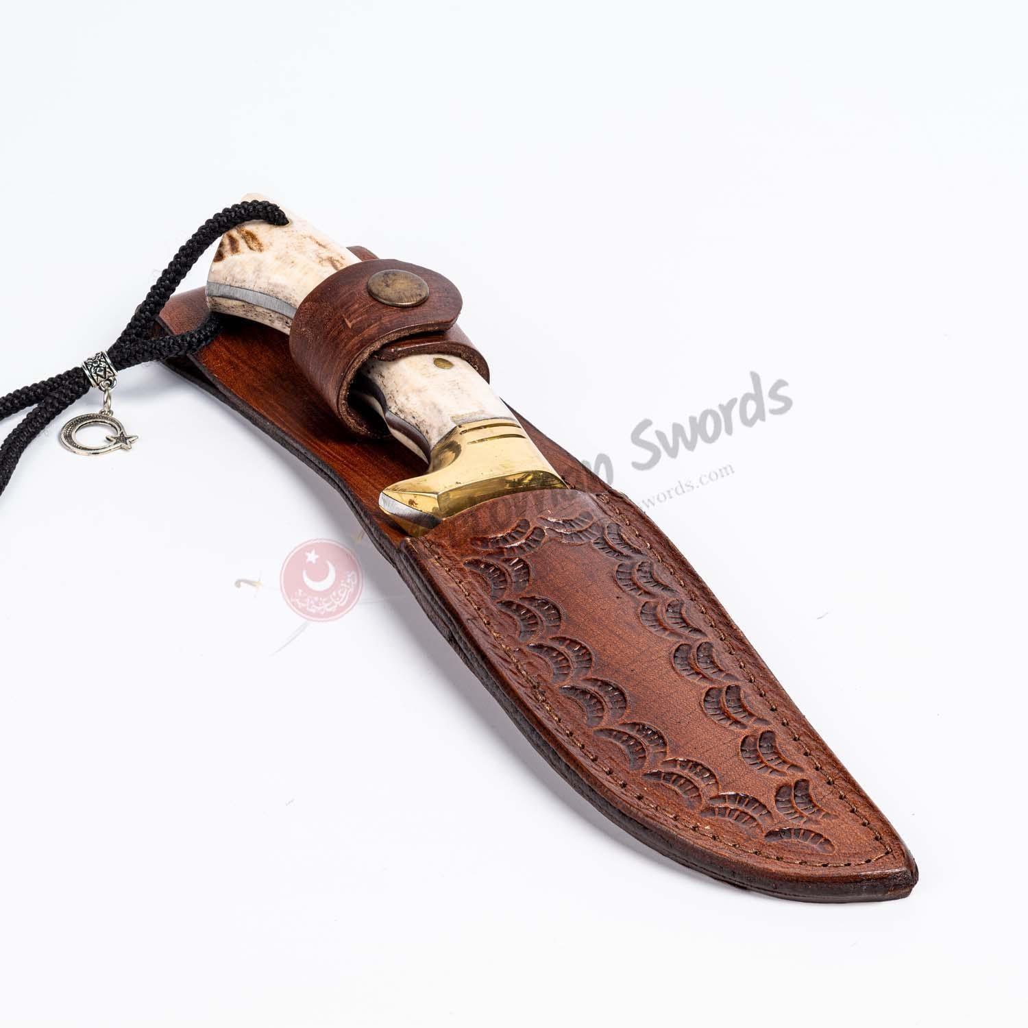Handmade Horn Handle Small Bowie Knife Gift For Husband (1)