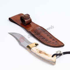 Handmade Horn Handle Small Bowie Knife Gift For Husband (4)