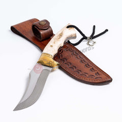 Handmade Horn Handle Small Bowie Knife Gift For Husband (5)