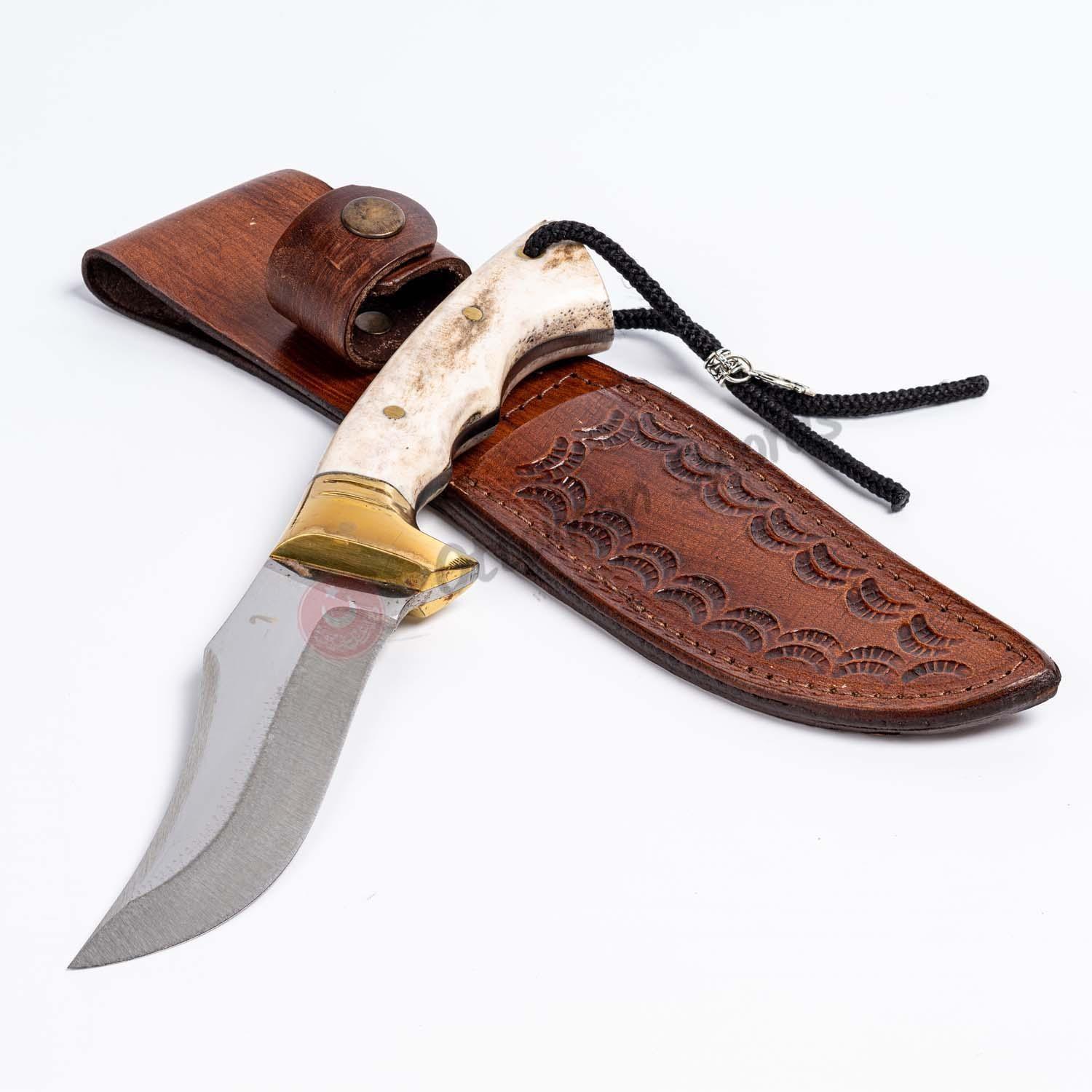 Handmade Horn Handle Small Bowie Knife Gift For Husband (6)