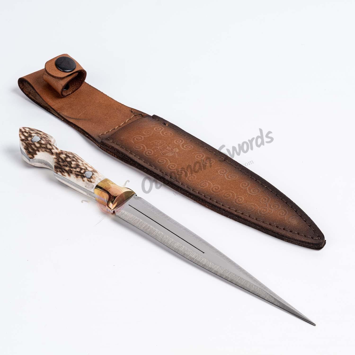 Handmade Hunting Knife Double Edged Knife For Sale (2)