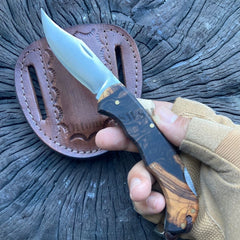 Green Epoxy Handle LockBack Pocket Knife 4 İnches Blade