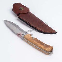 Hunter Camping Knife Stainless Steel Olive Theree Handle 9.8 (2)