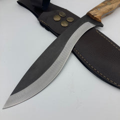 Kukri Knife Olive Tree Wooden Handle