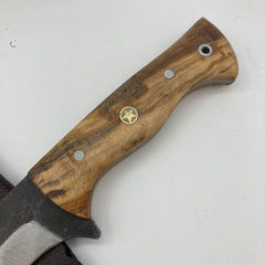 Kukri Knife Olive Tree Wooden Handle