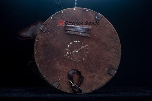 Leather Covered Metal Shield (2)