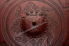 Leather Covered Metal Shield (3)