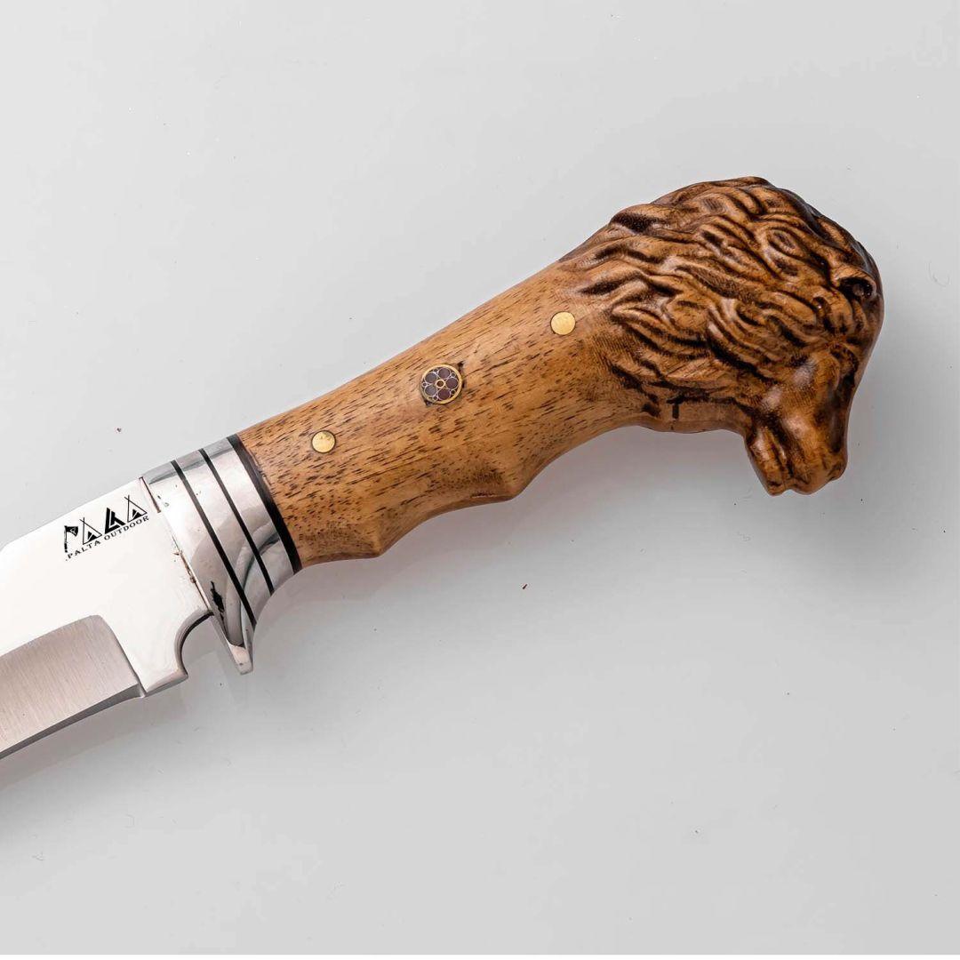 Lion Head Hunting Knife For Sale Batonets (2)