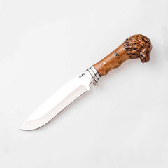 Lion Head Hunting Knife For Sale Batonets (3)
