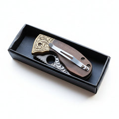 N690 Steel 7 İnches Handguard with Engraving Folfing Knife