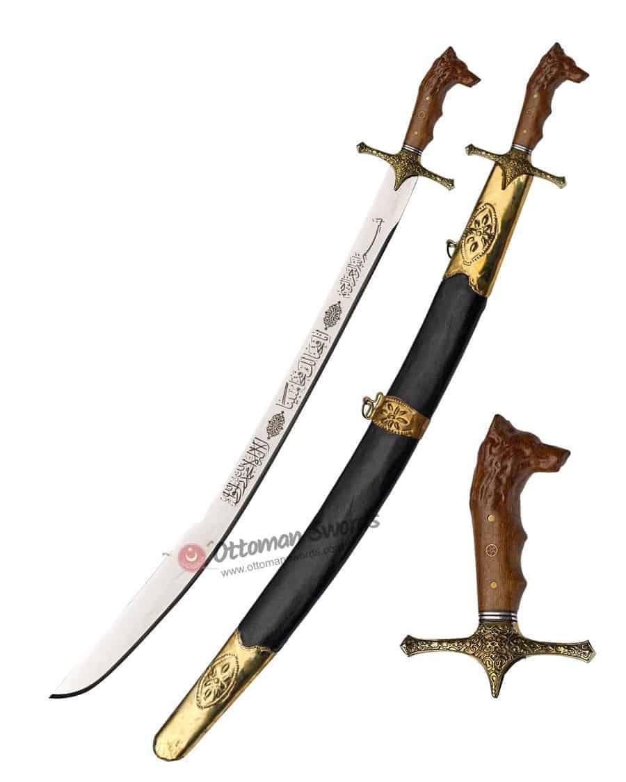 Ottoman Sword with Wolf Head Figure (1)