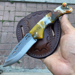 Personalized Pocket Knife Epoxy Handle N690 Stee Folding Camping Knife 8 İnches