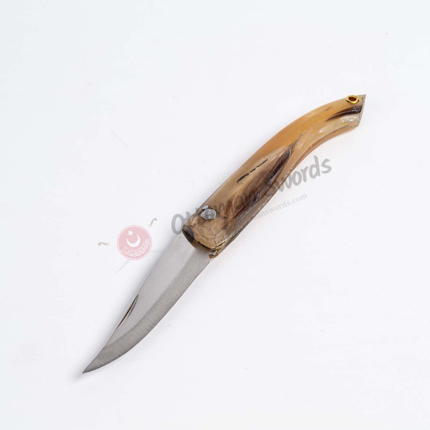 Ram Horn Handle Classic Basic Folding Pocket Knife (2)