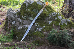 Ram Horn Handle Yataghan Sword (2)