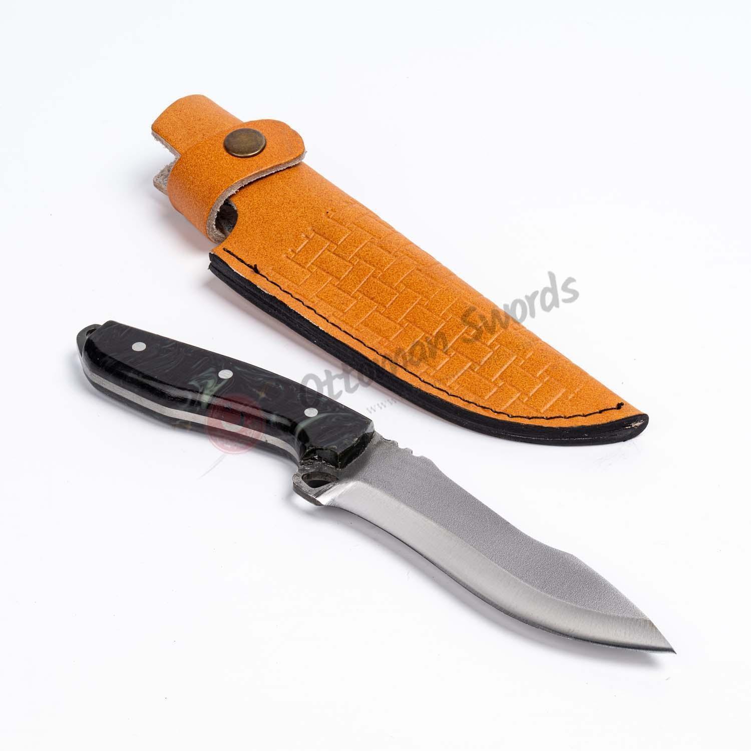 Resin Handle Custom Hunting Knife Dark (5)