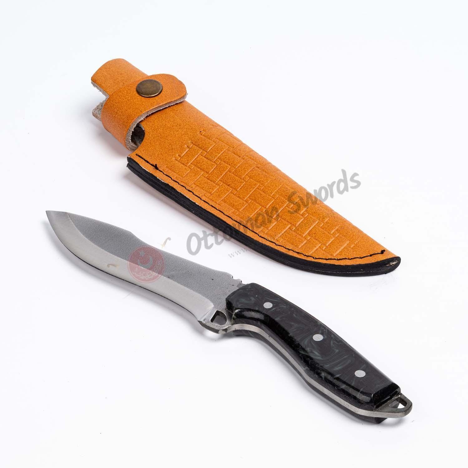 Resin Handle Custom Hunting Knife Dark (6)