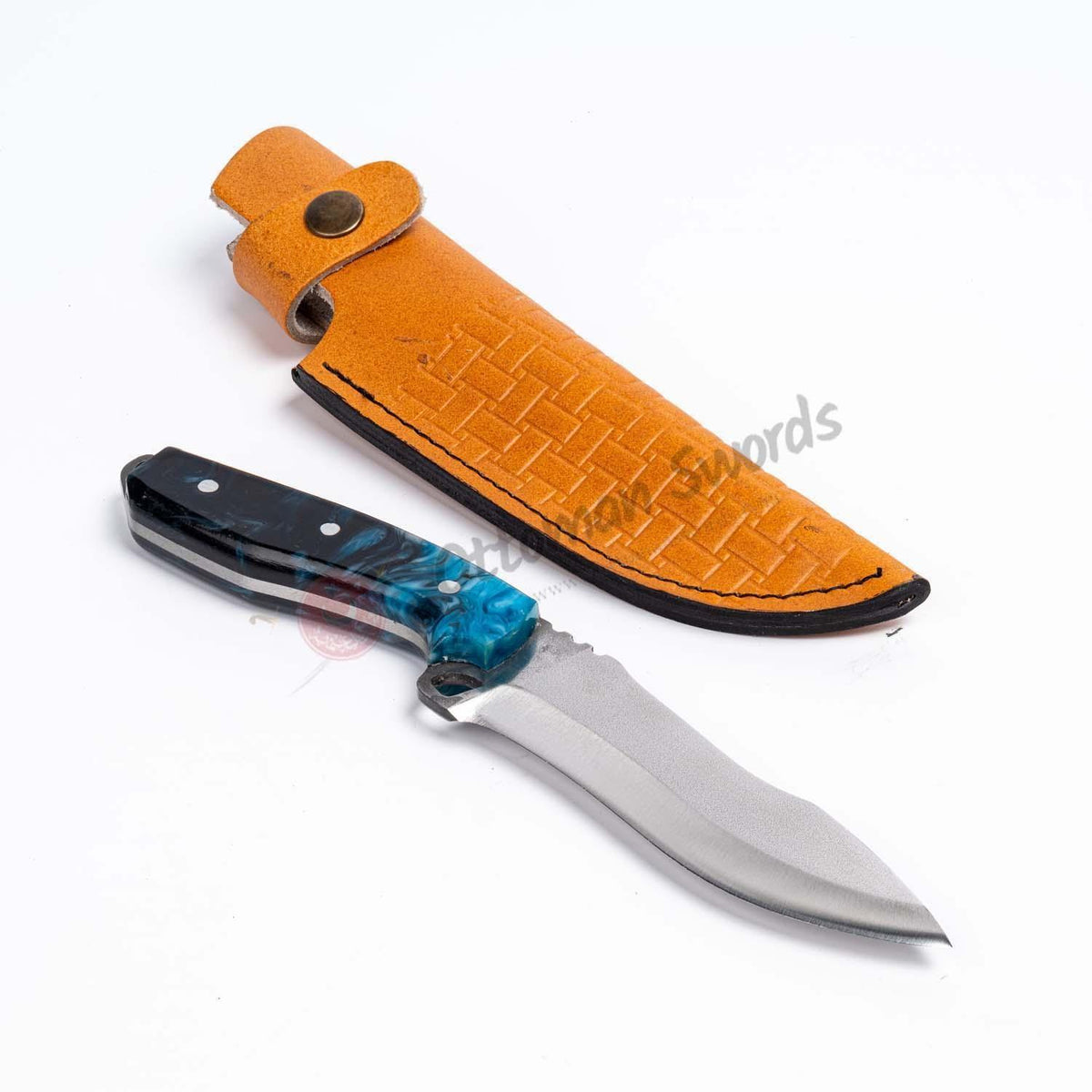 Resin Handle Custom Hunting Knife Wavy (1)