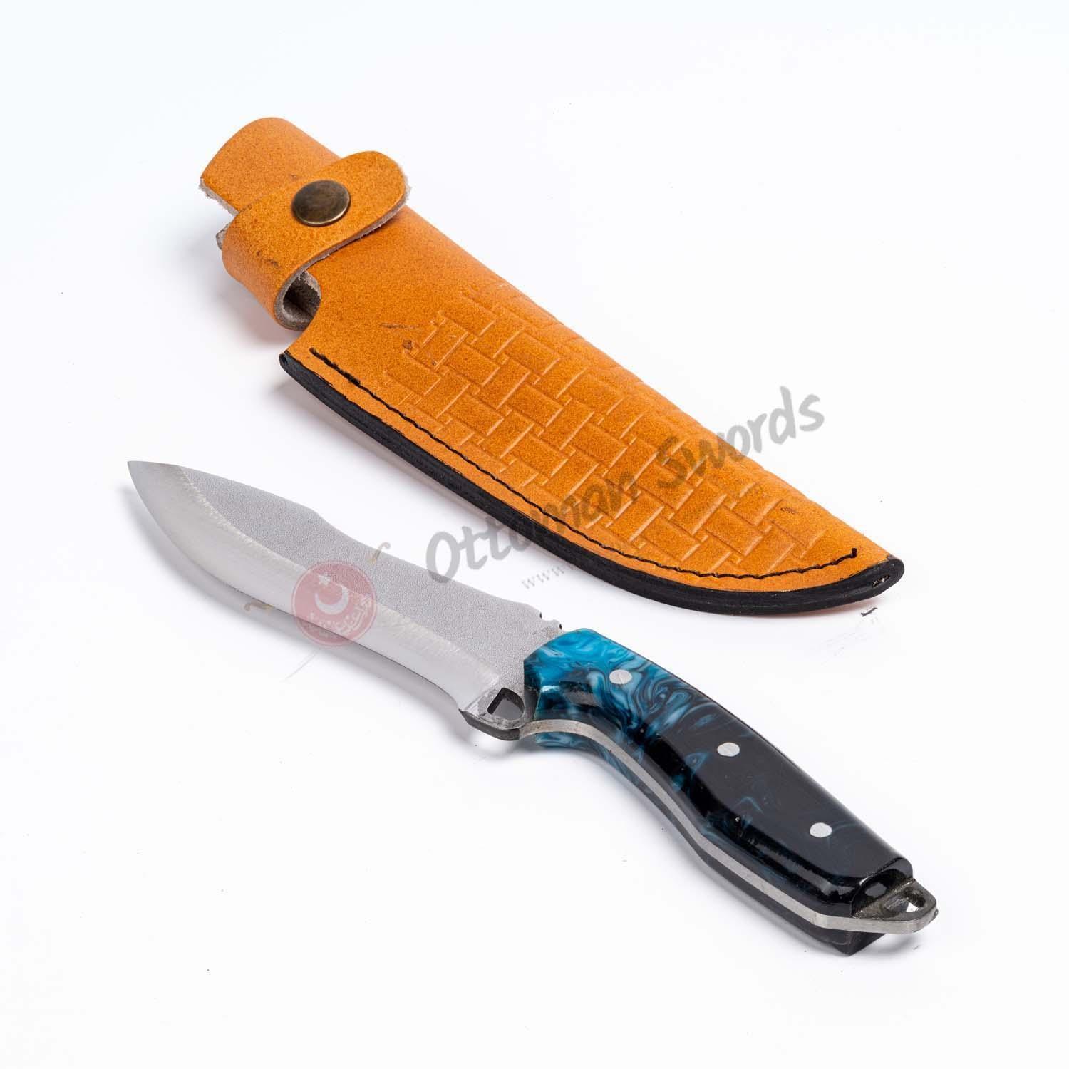 Resin Handle Custom Hunting Knife Wavy (2)