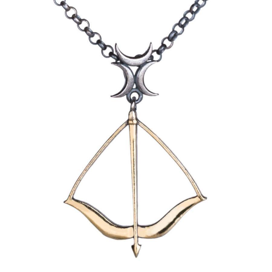 Resurrection Ertugrul Bow &amp; Arrow Silver Necklace
