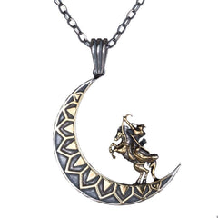 Resurrection Ertugrul Kayi Tribe Crescent Shaped Silver Necklace