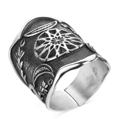 Resurrection Ertugrul Osman Bey Silver Zihgir Ring for men (1)