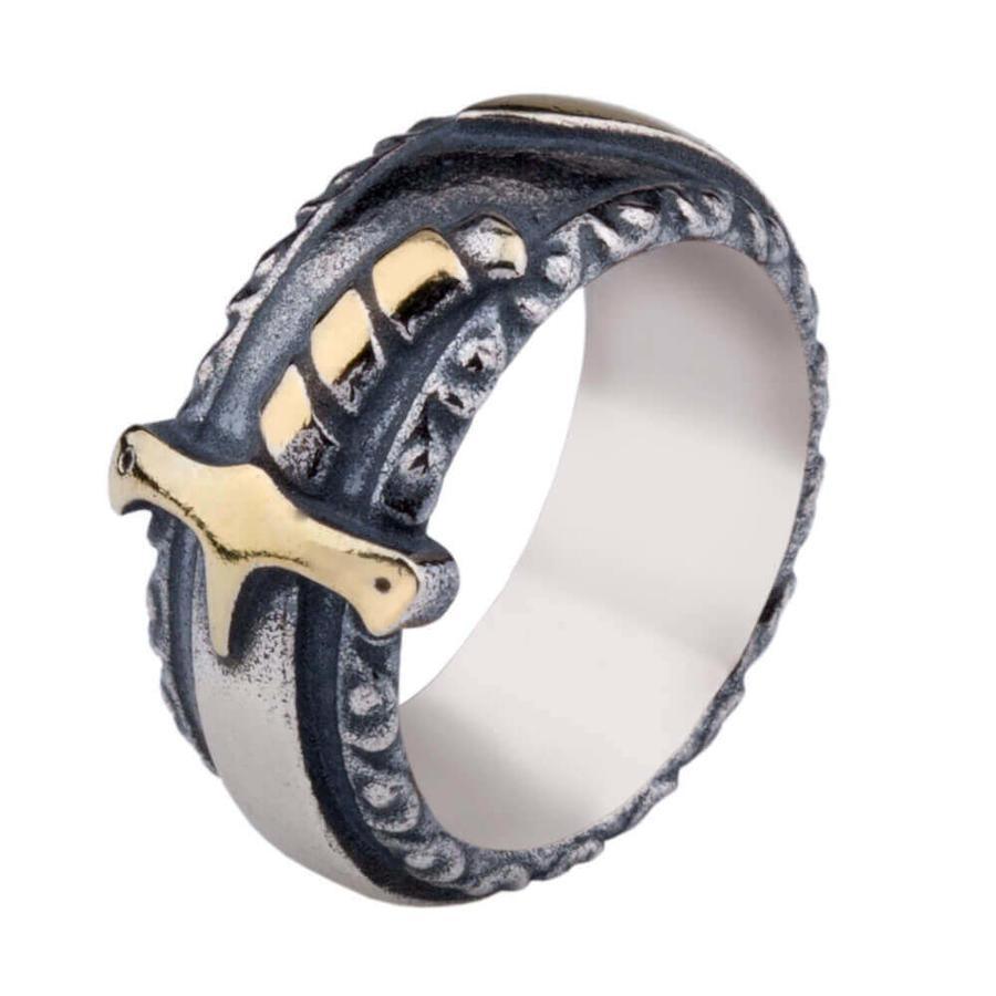 Resurrection Ertugrul Sword Motif Silver Ring for men