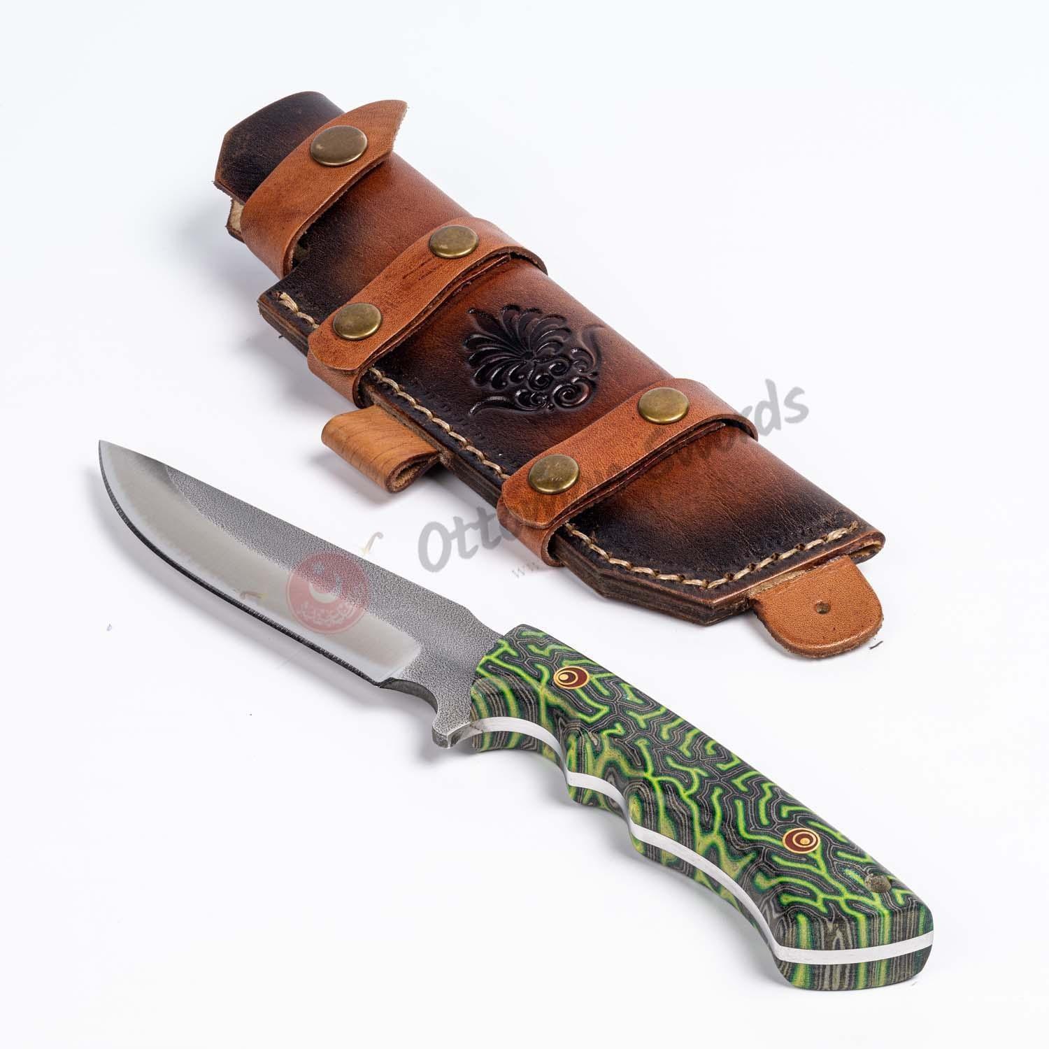 Tactical Survival Knife N690 Steel Green (2)