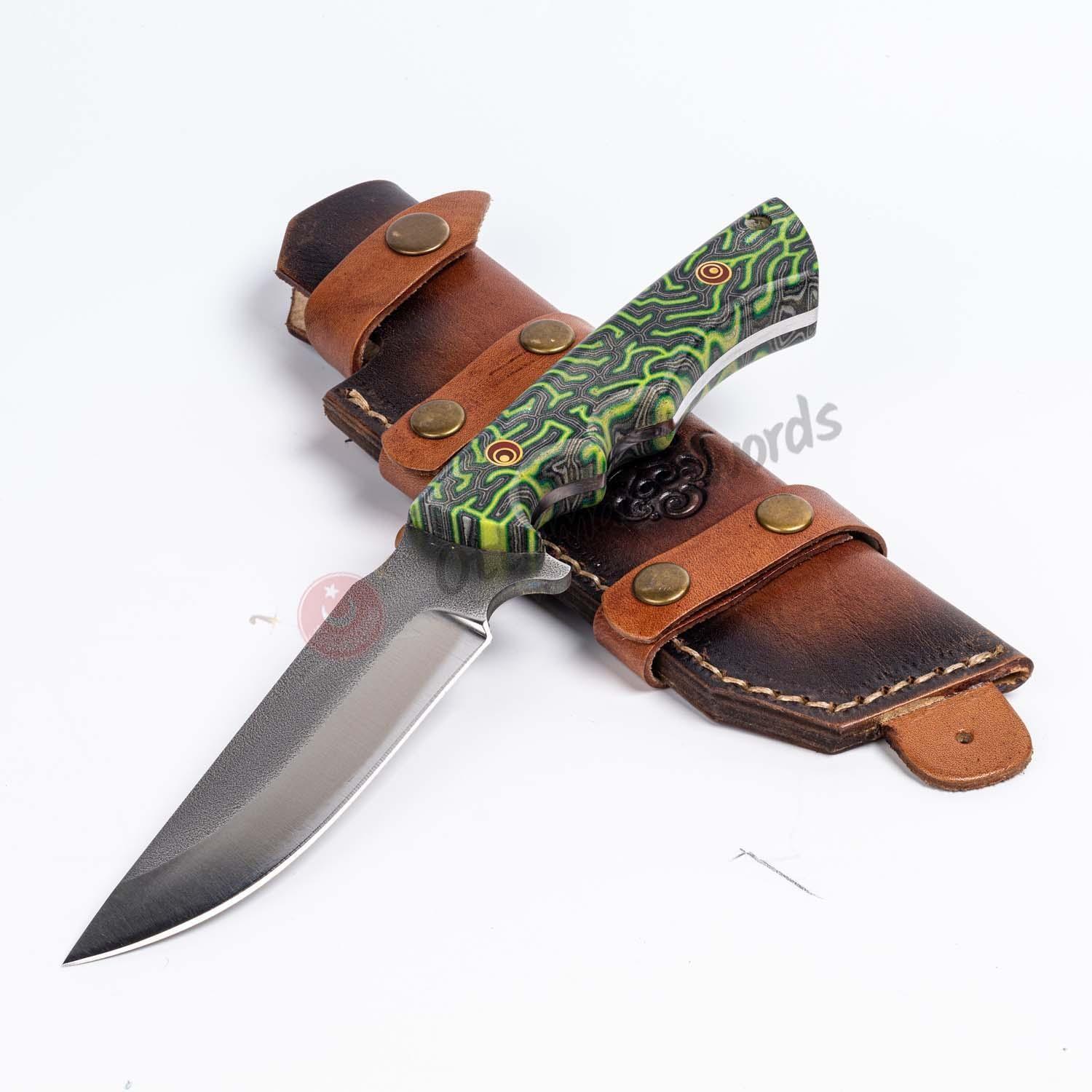 Tactical Survival Knife N690 Steel Green (4)