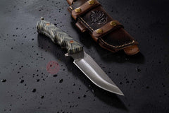 Tactical Survival Knife N690 Steel Micarta Handle 10″ For Sale