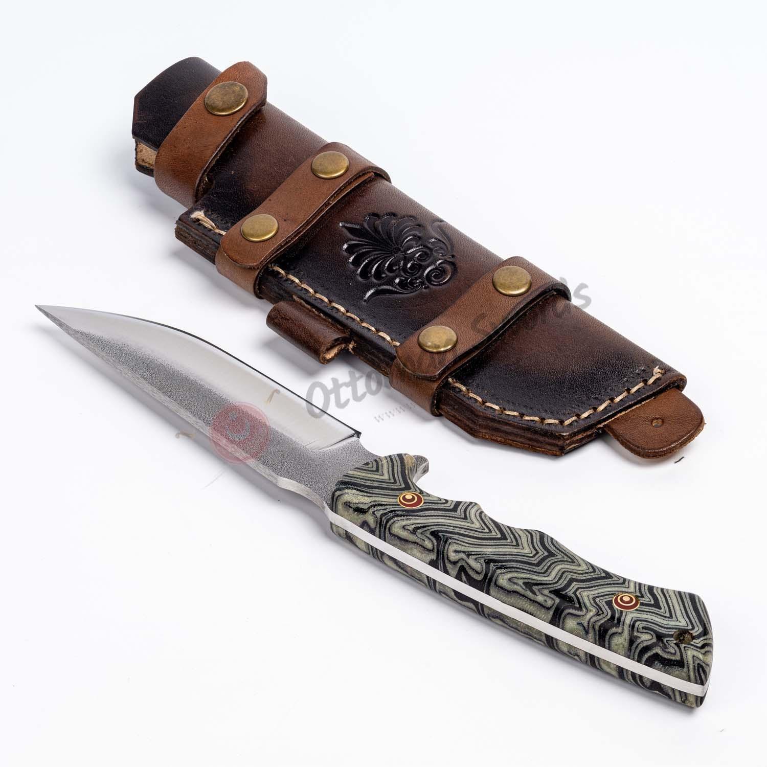 Tactical Survival Knife N690 Steel Micarta Handle (2)