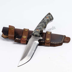 Tactical Survival Knife N690 Steel Micarta Handle (3)