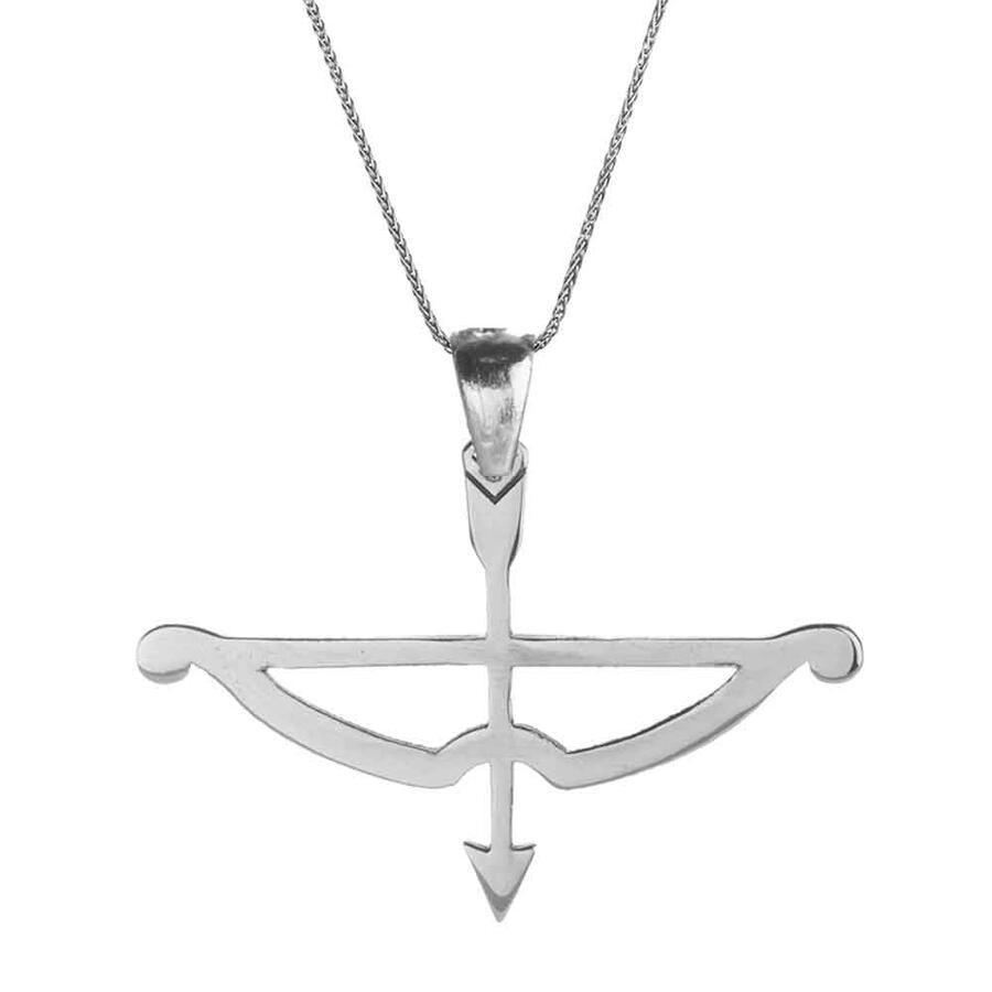 Tozkoparan The Archer Bow and Arrow Model Silver Necklace 2