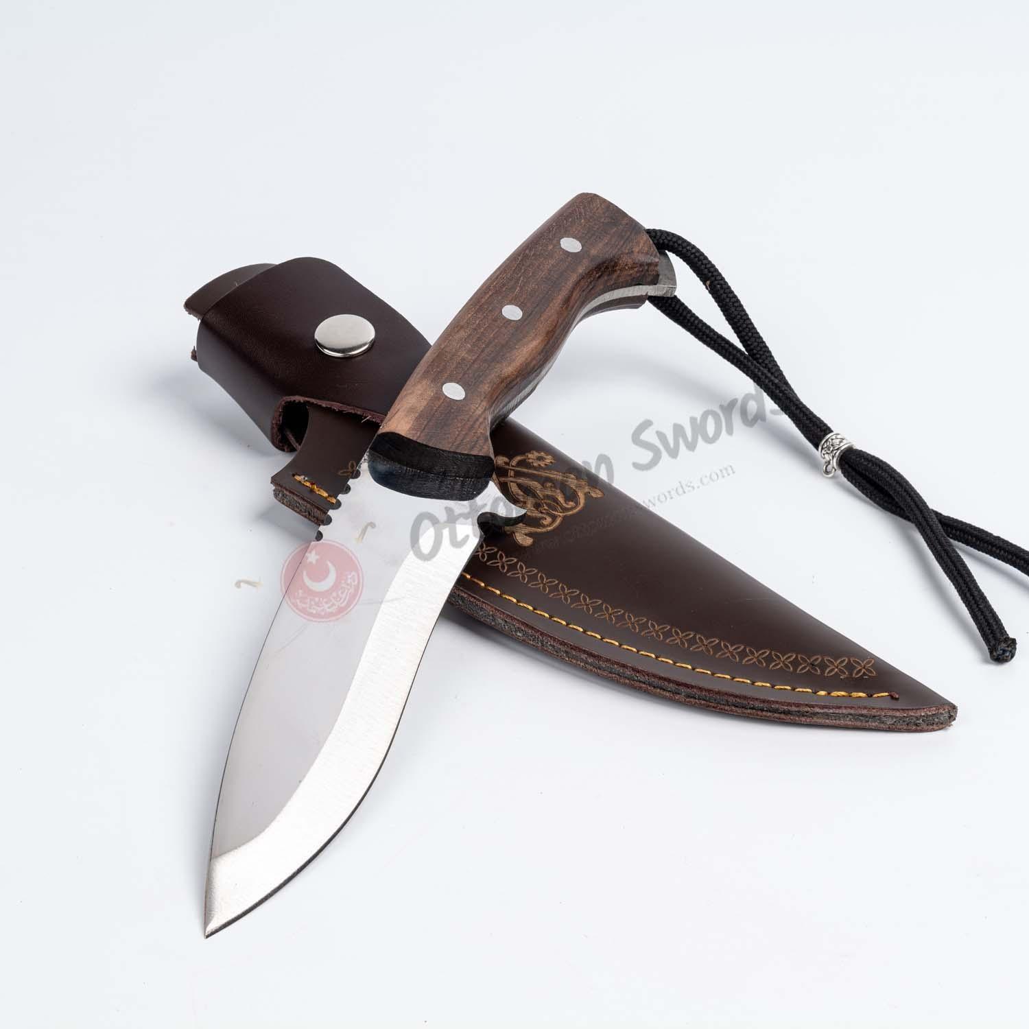 Walnut Handle Camping and Hunting Knife 10.5 (3)