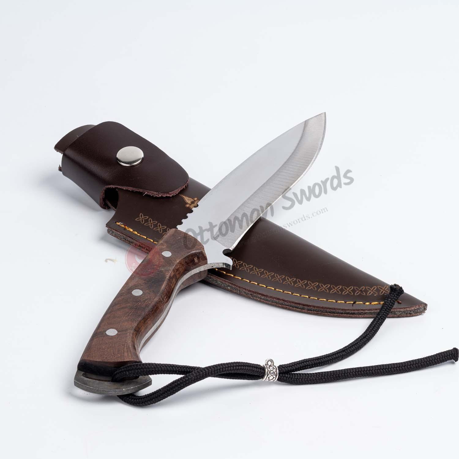 Walnut Handle Camping and Hunting Knife 10.5 (4)