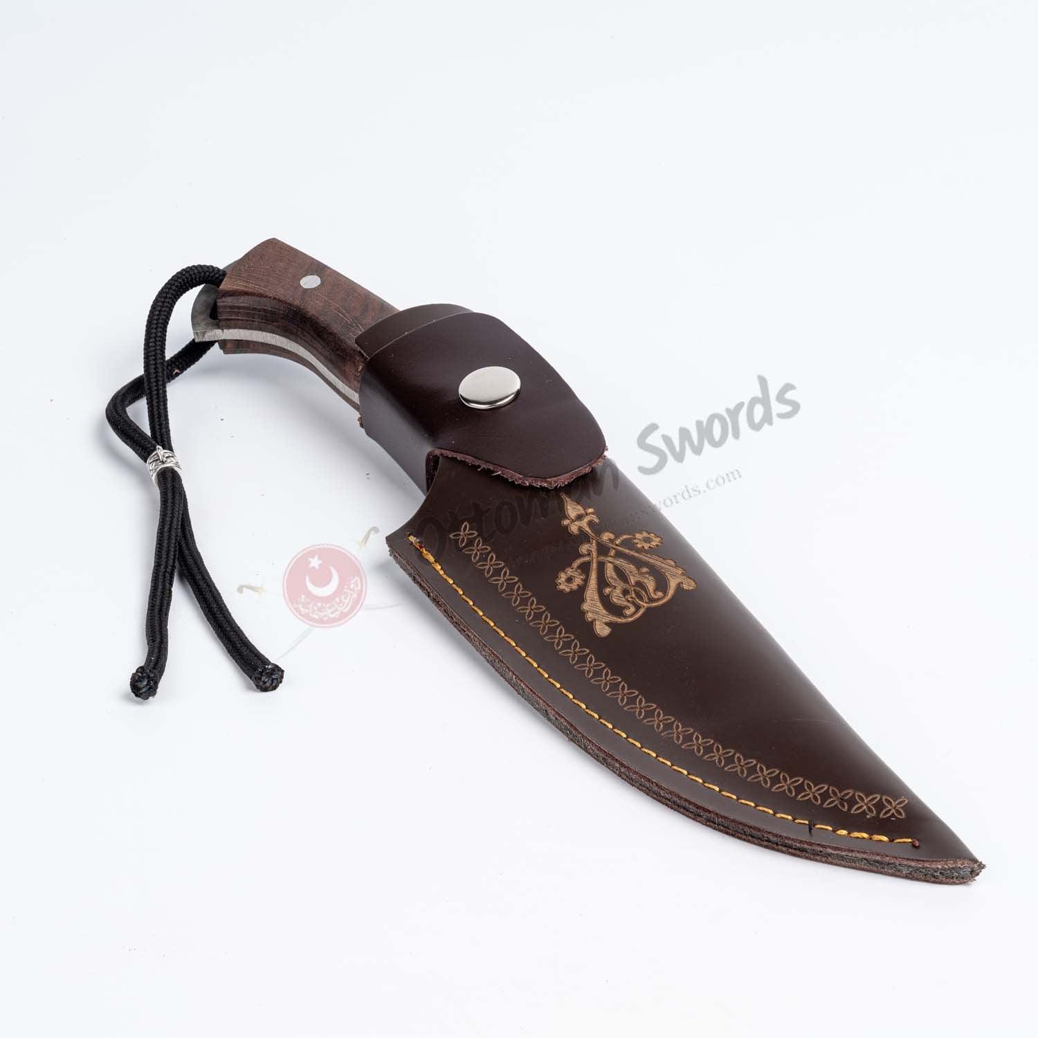 Walnut Handle Camping and Hunting Knife 10.5 (5)