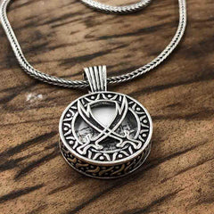 Zulfiqar Sword Jawshan Silver Necklace for sale (1)