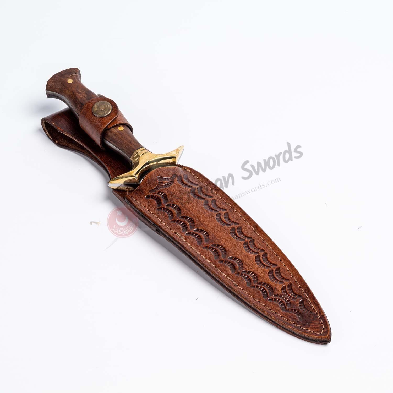 Apple Tree Dagger Walnut Handle, Double Edged Hunter Dagger β Ottoman Swords