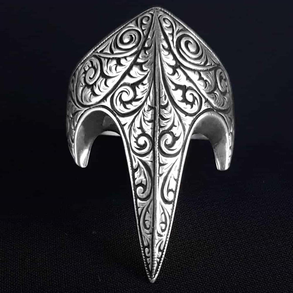 Buy Engraved Silver Zihgir Thumb Ring Ottoman Swords