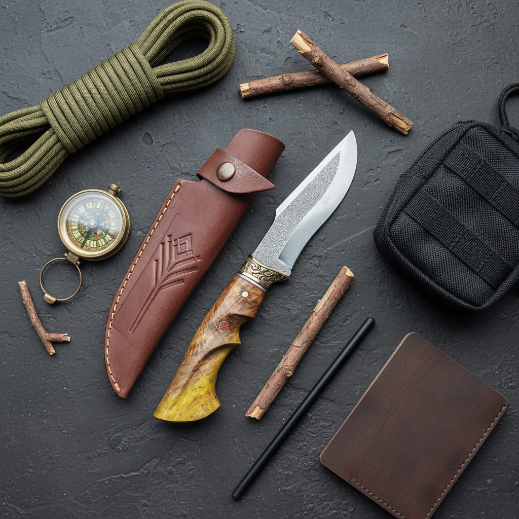 Cuchillo de cinturón Bushcraft para exteriores de 10"