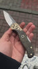 M390 Folding Knife with Olive Burl Wood Handle