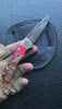 Damascus Pocket Knife, 6.5" With Belt Sheath