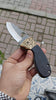 N690 Folding Pocket Knife with Black Wood Handle